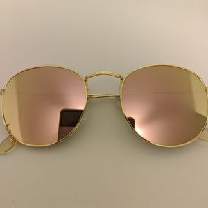 Rose gold mirrored sunglasses